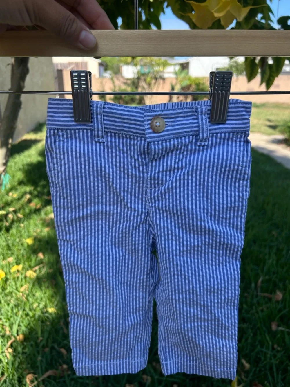 Ralph Lauren Blue and White Striped Baby/Toddler Pants